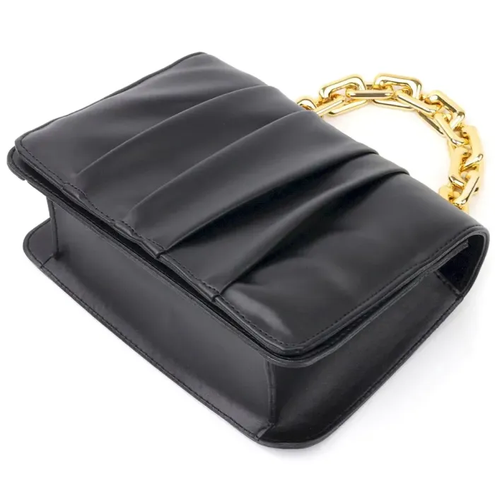 Стильна жіноча сумка зі шкірозамінника Vintage 18709 Чорний