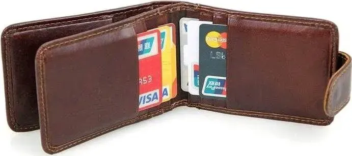 Кредитниця чоловіча Vintage 14509 шкіряна Коричнева