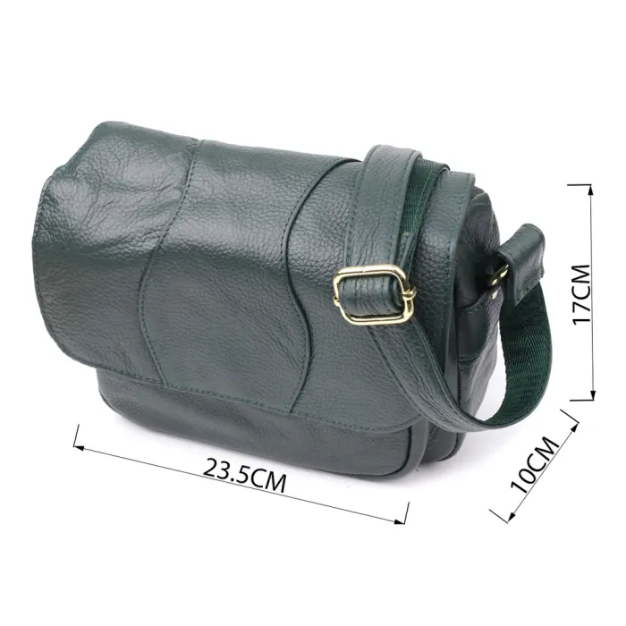 Повсякденна жіноча сумка з натуральної шкіри Vintage 22970 Зелений