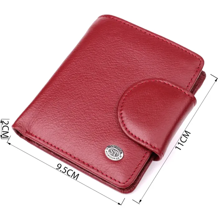 Жіночий гаманець вертикального формату з натуральної шкіри ST Leather 23071 Бордовий
