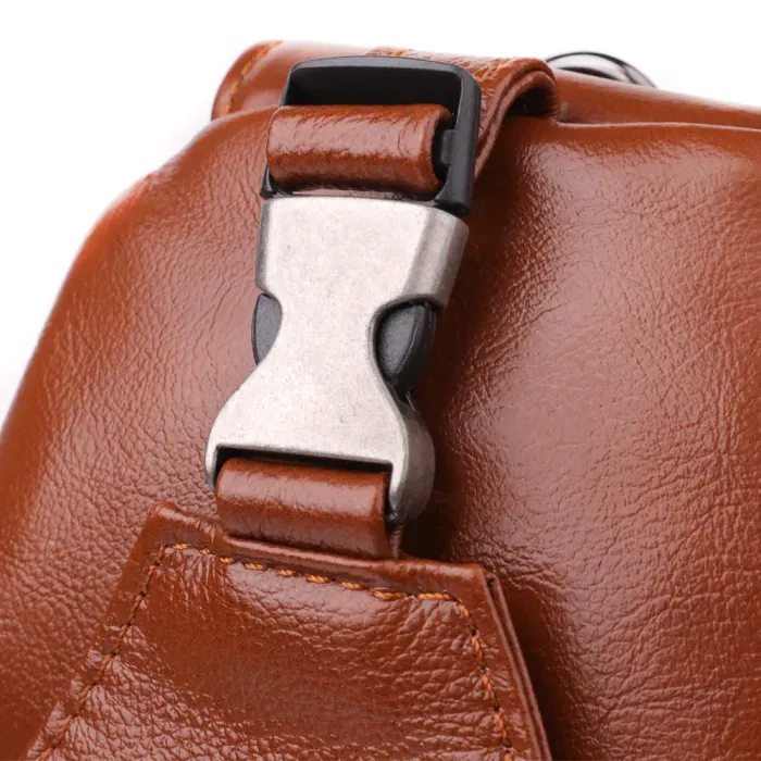 Зручна чоловіча сумка через плече з натуральної шкіри Vintage 23049 Рудий