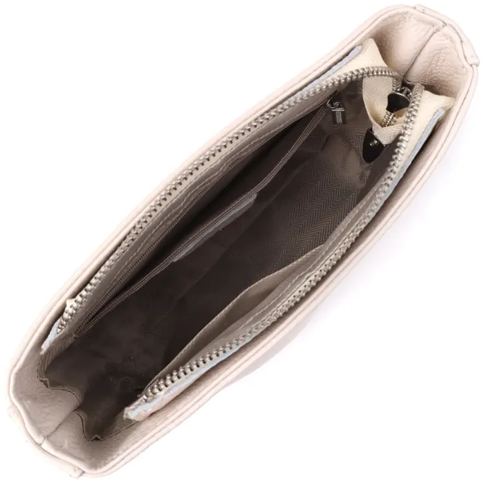 Повсякденна плечова сумка з натуральної шкіри Vintage 22915 Білий