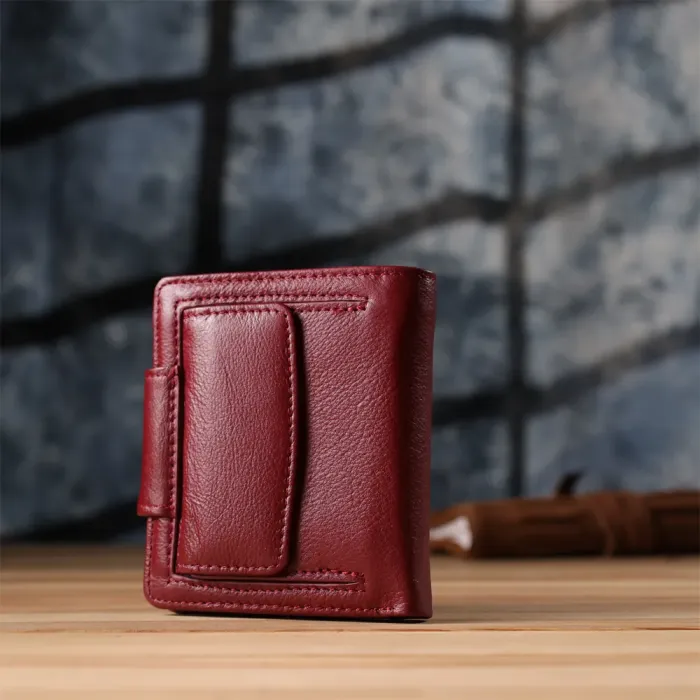 Жіночий гаманець вертикального формату з натуральної шкіри ST Leather 23071 Бордовий