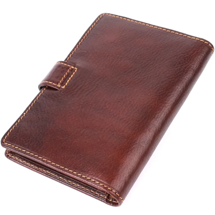 Обкладинка на документи із зернистої натуральної шкіри Tony Perotti 20887_1 (1423A moro) Коричневий