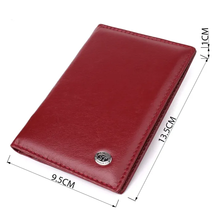 Красива обкладинка на паспорт універсального формату з натуральної шкіри ST Leather 23079 Чорний