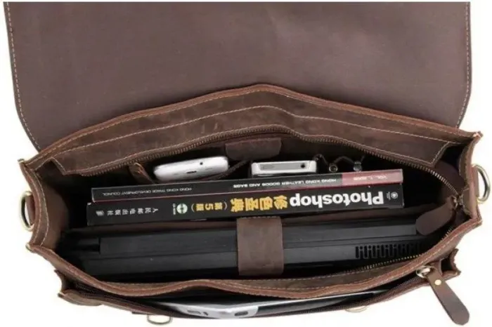 Портфель Vintage 14564 із натуральної шкіри Чорний