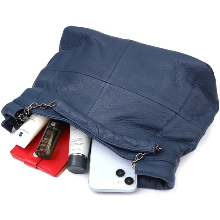 Сумка на кожен день з натуральної шкіри Vintage 22988 Синій