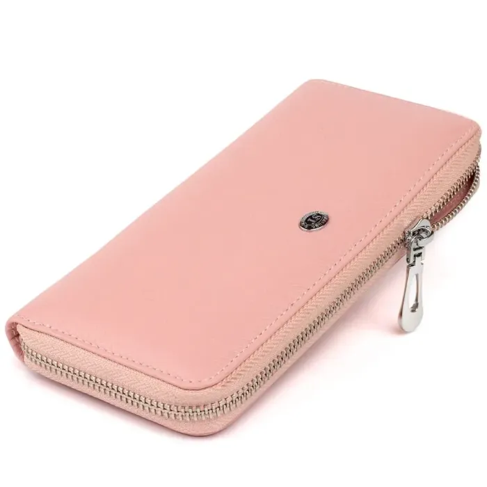 Клатч шкіряний жіночий ST Leather 19283 Рожевий