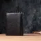 Зручний чоловічий шкіряний гаманець у два складання Vintage 15093 Чорний