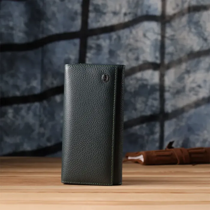 Модний гаманець для жінок із натуральної шкіри ST Leather 23099 Зелений