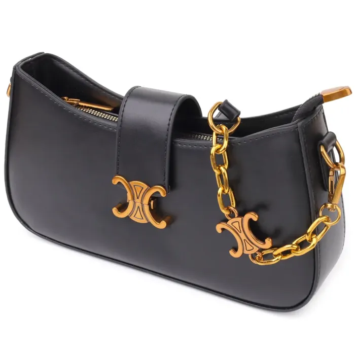 Жіноча елегантна сумка з екошкіри Vintage 15149 Чорний