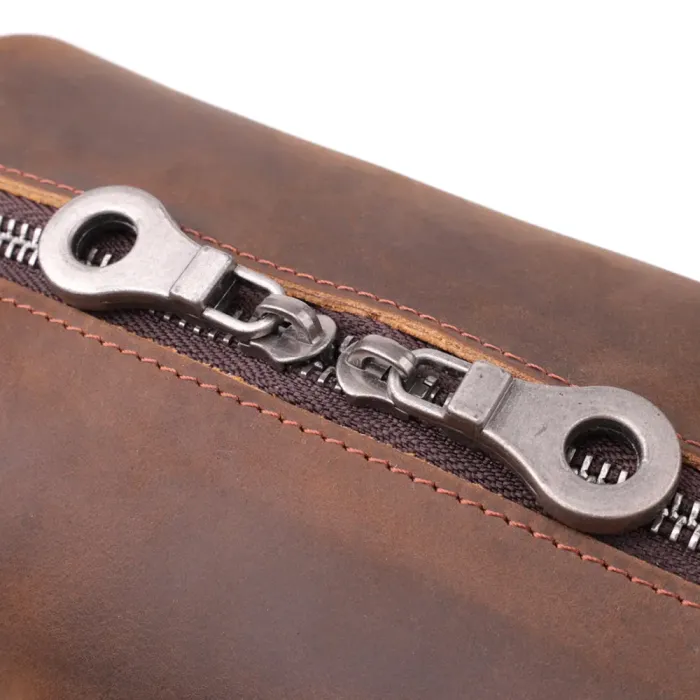 Чоловіча барсетка у вінтажному стилі з натуральної шкіри Vintage 15109 Коричневий