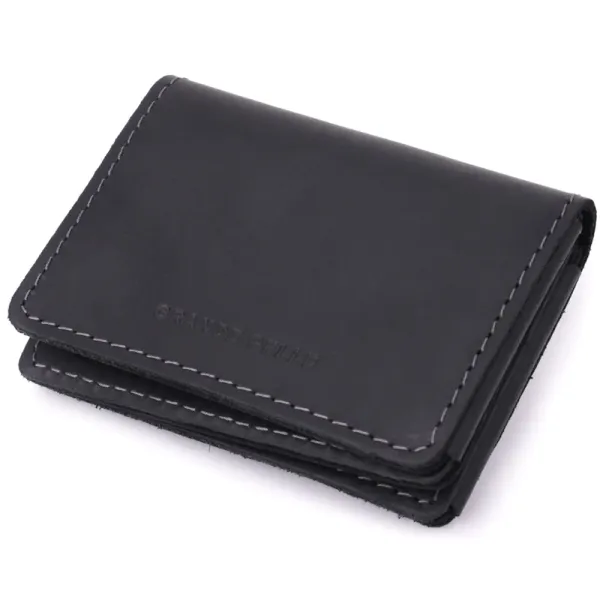 Чудова обкладинка на автодокументи у вінтажній шкірі GRANDE PELLE 22872 Чорний