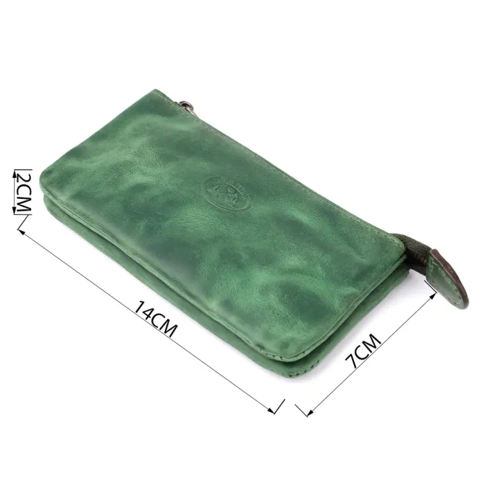 Містка ключниця на два відділення з матової натуральної шкіри Tony Perotti 20835_1 (3350 deep green) Зелений