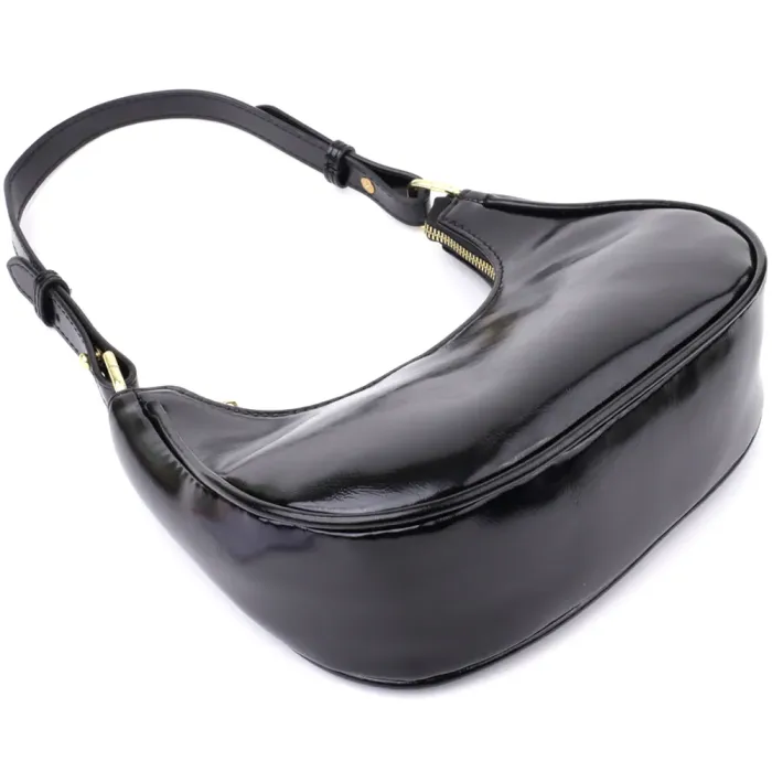 Лакова сумка на плече з екошкіри Vintage 15150 Чорний