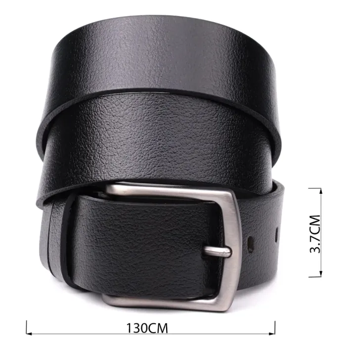 Надійний чоловічий ремінь із натуральної шкіри BOND 22950 Чорний