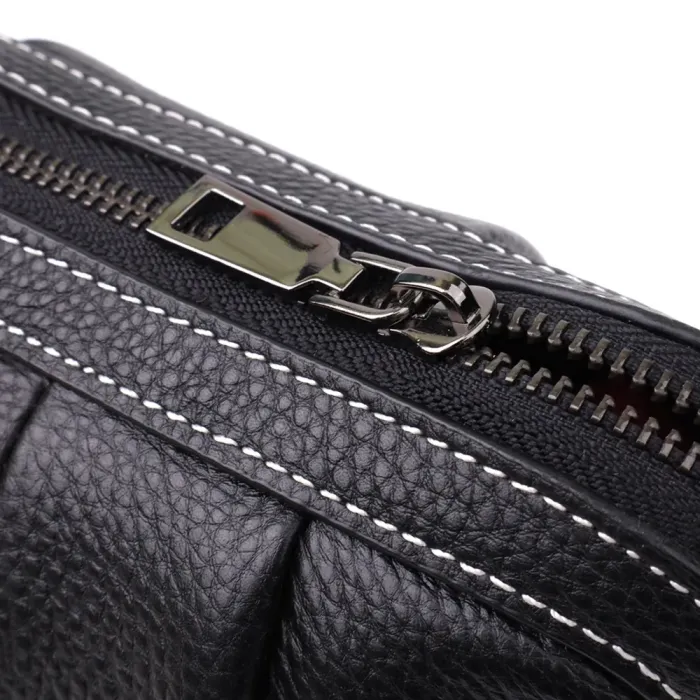 Жіноча сумка з м'якої натуральної шкіри з акцентом на драпірування Vintage 22896 Чорний