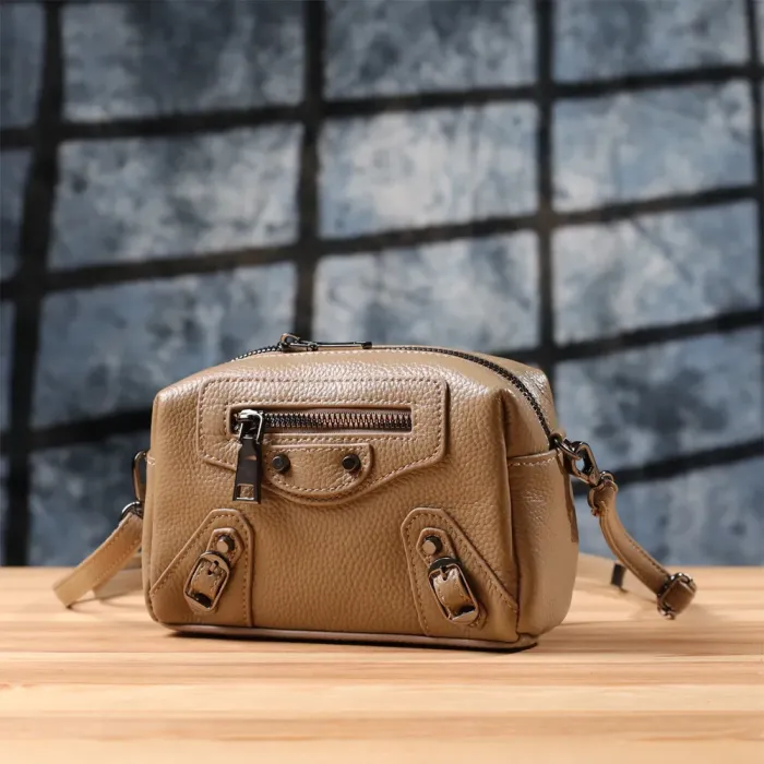 Компактна сумка для жінок з натуральної шкіри Vintage 22924 Бежевий