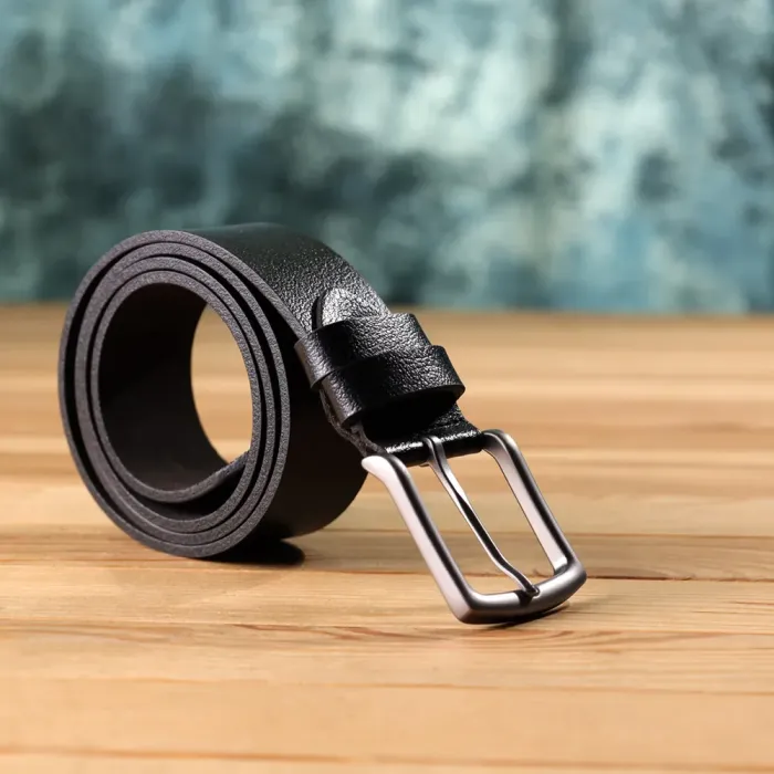 Надійний чоловічий ремінь із натуральної шкіри BOND 22950 Чорний