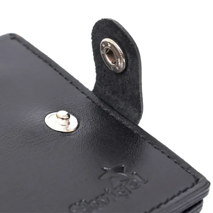 Практичний чоловічий портмоне Shvigel 16502 Чорний