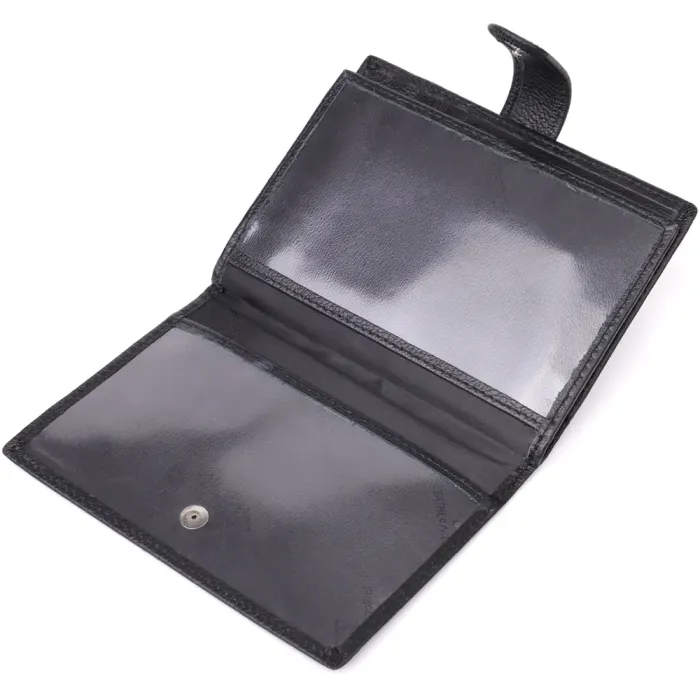 Містка обкладинка на документи унісекс з натуральної шкіри ST Leather 23116 Чорний