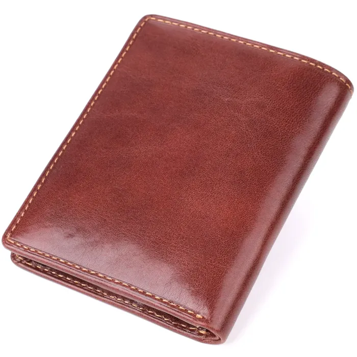 Гаманець для чоловіків з глянсової натуральної шкіри Tony Perotti 20897_1 (3549 moro) Коричневий