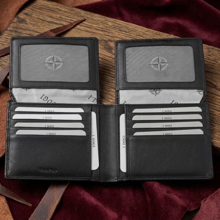 Чоловіче портмоне Tony Perotti з натуральної шкіри Cortina 5068 nero (90120) Чорне