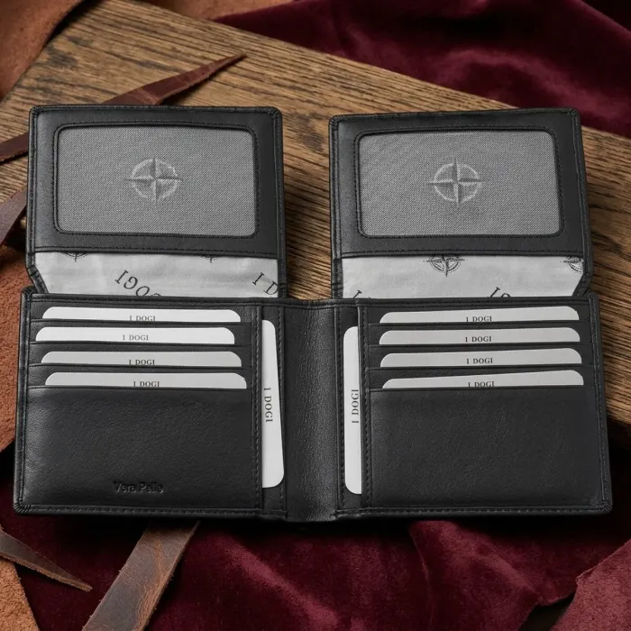 Чоловіче портмоне Tony Perotti з натуральної шкіри Cortina 5068 nero (90120) Чорне