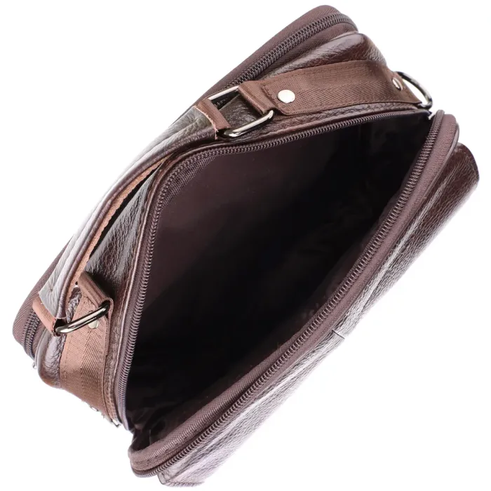 Ділова чоловіча сумка з натуральної шкіри Vintage 23027 Коричневий
