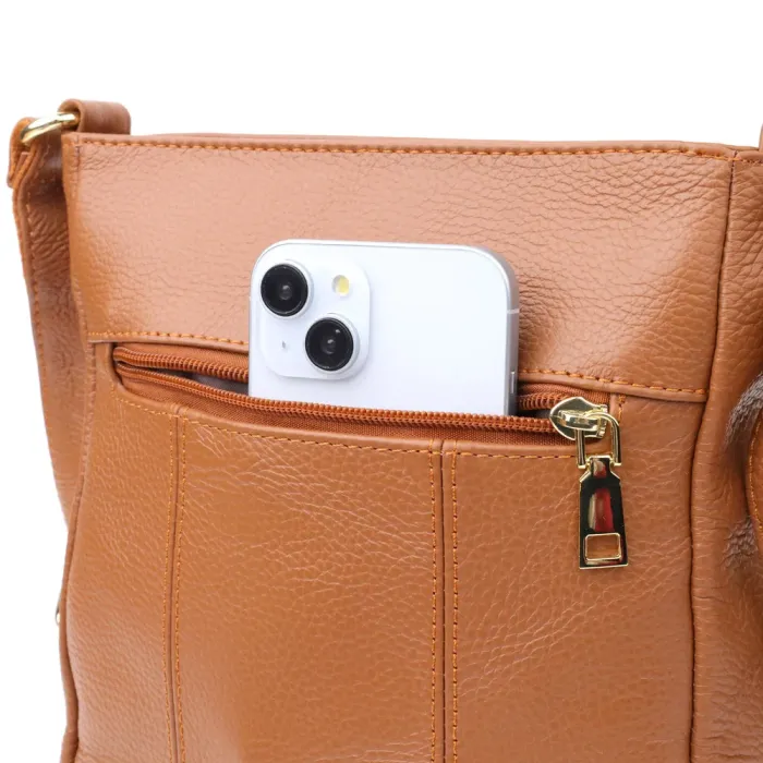 Зручна вертикальна сумка жіноча з натуральної шкіри 15125 Vintage Рудий