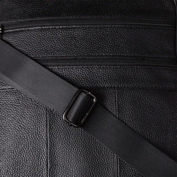 Сумка чоловіча з ручкою для перенесення в руці з натуральної шкіри Vintage 23029 Чорний