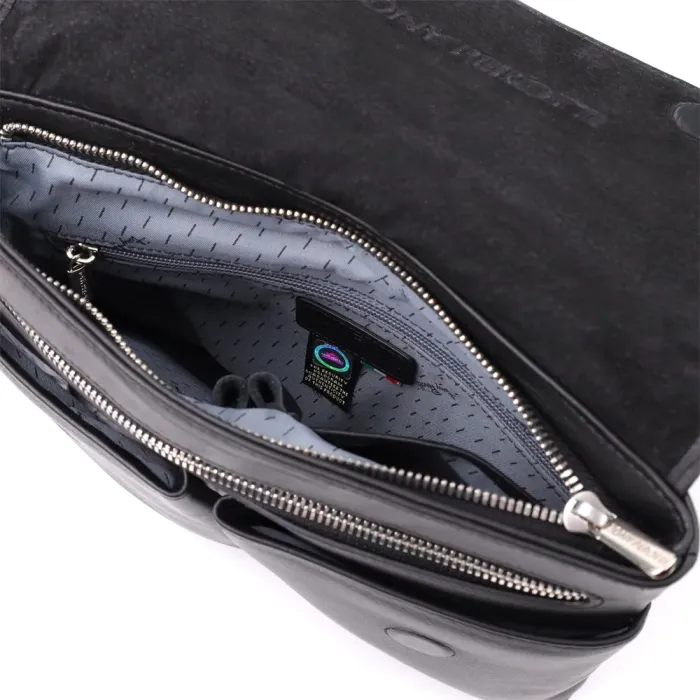 Чоловіча сумка через плече із зернистої натуральної шкіри Tony Perotti 20865_1 (9270G-25 nero) Чорний