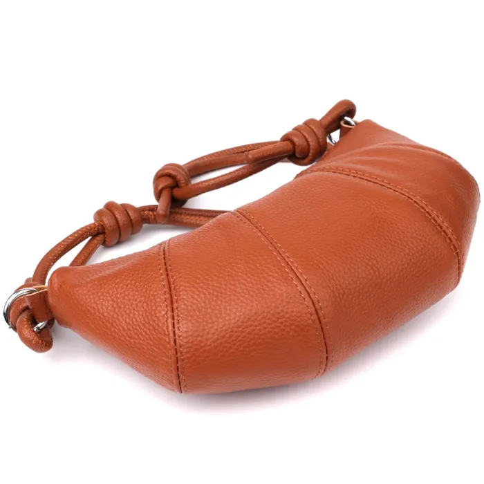 Напівкругла сумка жіноча з натуральної шкіри Vintage 22934 Коричневий