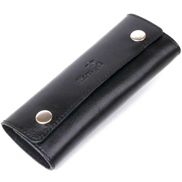 Стильна шкіряна ключниця Shvigel 16529 Чорний