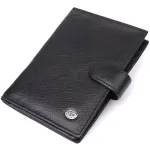 Містка обкладинка на документи унісекс з натуральної шкіри ST Leather 23116 Чорний