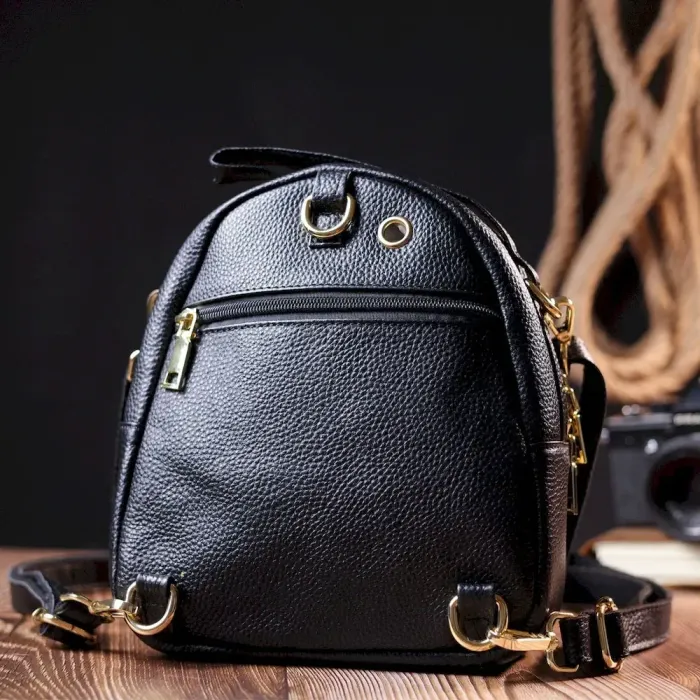 Рюкзак женский кожаный Vintage 20690 Черный