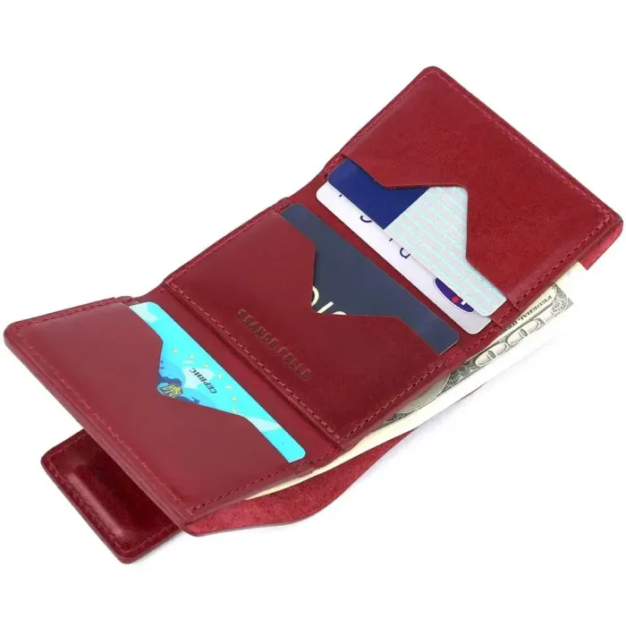 Практичний жіночий портмоне Grande Pelle 11574 Бордовий