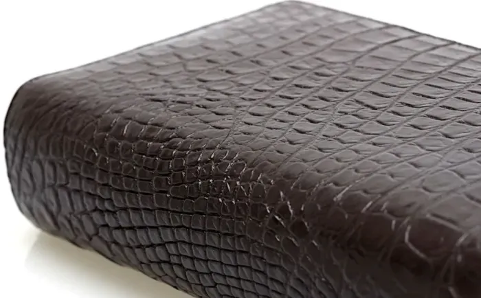 Гаманець-клатч CROCODILE LEATHER 18260 із натуральної шкіри крокодила Коричневий