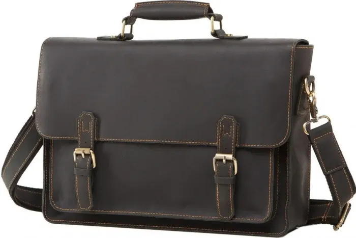 Портфель Vintage 14564 із натуральної шкіри Чорний