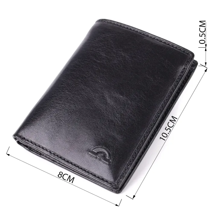 Невеликий гаманець для чоловіків з натуральної глянсової шкіри Tony Perotti 20898_1 (3549 nero) Чорний