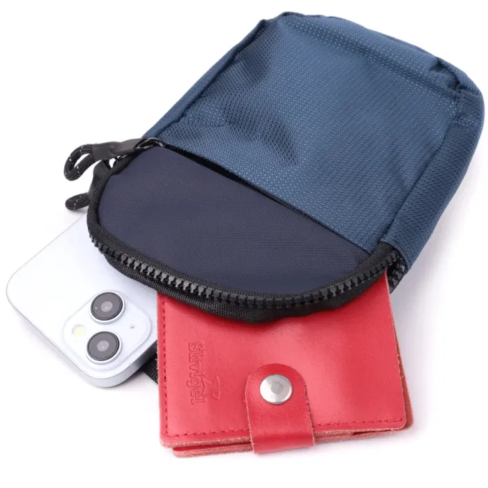 Чоловіча слінг сумка для подорожей з якісного текстилю Vintage 22870 Синій