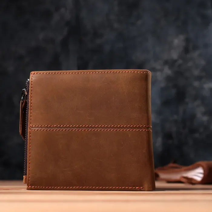Практичний гаманець для чоловіків з натуральної шкіри 22856 Vintage Коричневий