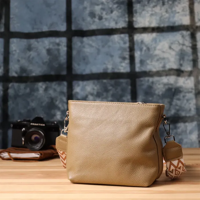 Жіноча шкіряна сумка на плече для повсякденного носіння Vintage 22912 Бежевий