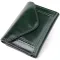 Відмінний гаманець у три складання з натуральної гладкої шкіри GRANDE PELLE 22944 Зелений