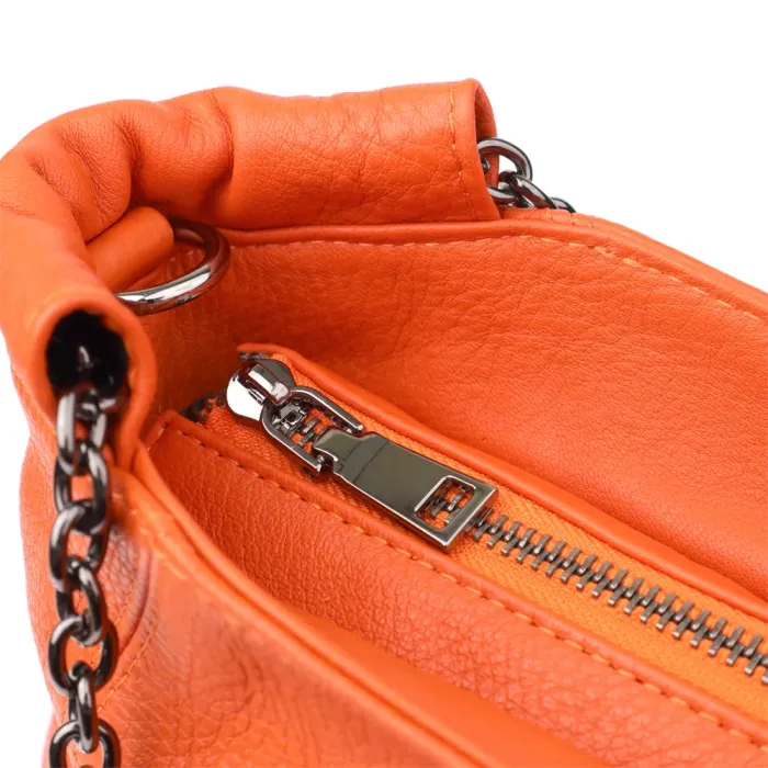 Яскрава сумка для жінок з натуральної шкіри Vintage 22990 Помаранчевий