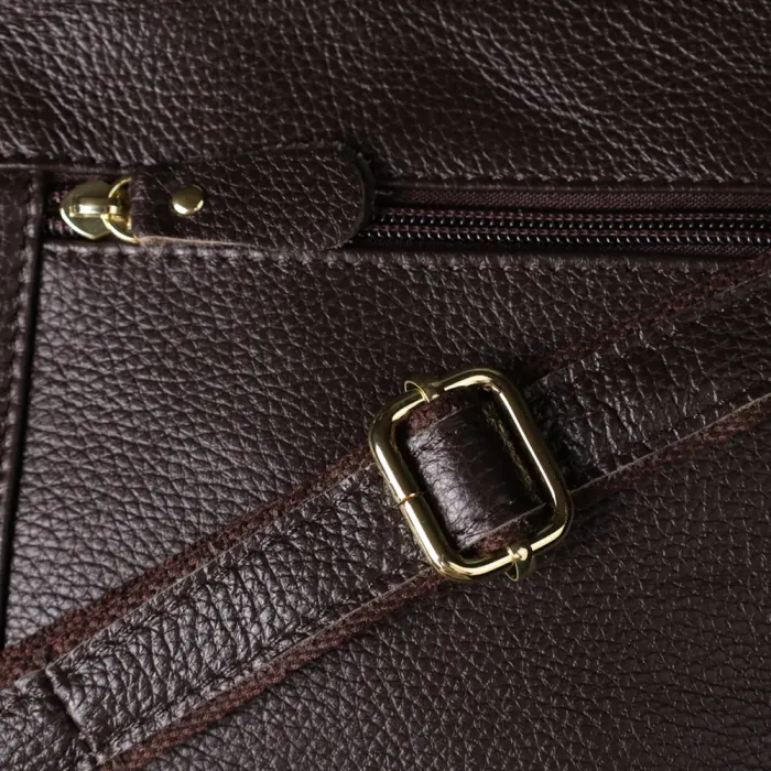 Жіноча сумка з натуральної шкіри зі зручною внутрішньою організацією Vintage 22979 Коричневий