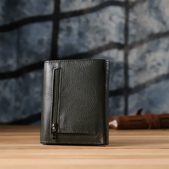 Жіночий гаманець середнього розміру із натуральної шкіри ST Leather 23074 Зелений