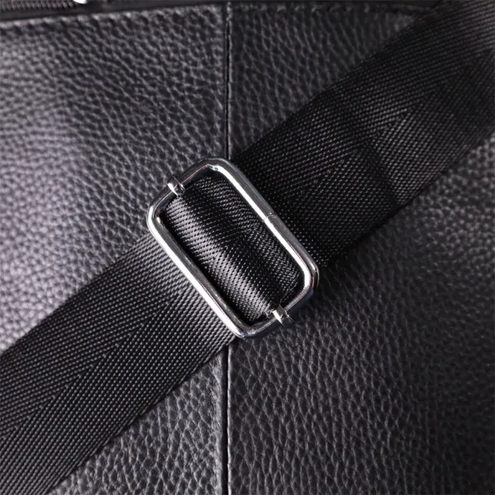 Зручна вертикальна сумка для чоловіків із натуральної шкіри Vintage 15115 Чорний