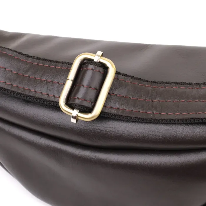 Сумка бананка відмінної якості з гладкої натуральної шкіри Shvigel 23144