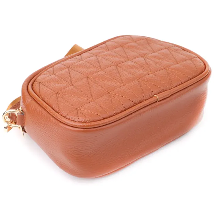 Стьобана сумка для жінок з натуральної шкіри Vintage 22899 Рудий